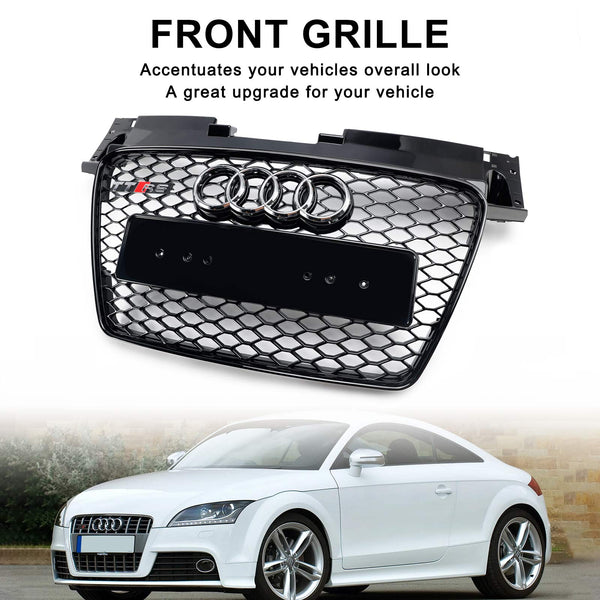 2006-2014 Audi TT TTS Gloss Black RS Style Front Honeycomb Grille Grill