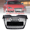 2006-2014 Audi TT TTS Glanzend zwart RS-stijl Honingraatgrille vooraan Grill Generiek