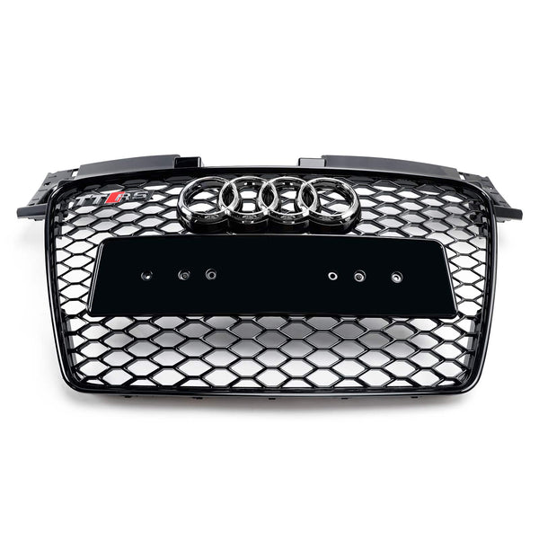 2006–2014 Audi TT TTS Gloss Black RS Style Front Honeycomb Grille Grill Generic