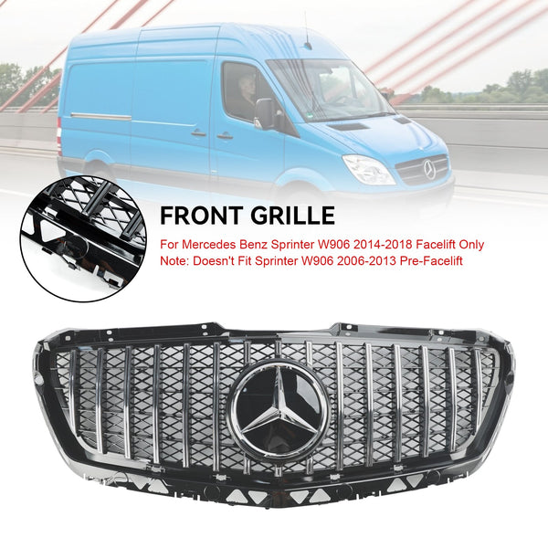 2014-2018 Benz Sprinter W906 Facelift Front Bumper Grill Grille Generic