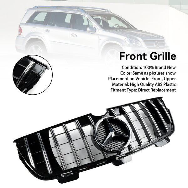 06.2009-12.2012 Mercedes-Benz GL X164 GL450 GL500 Krom främre stötfångare Grill Grill Generic