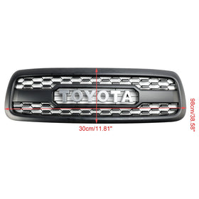 2001-2004 Toyota Sequoia Matte Black Front Bumper Grill Grille W/ Led Light Generic