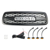 2001-2004 Toyota Sequoia Matte Black Front Bumper Grill Grille W/ Led Light Generic