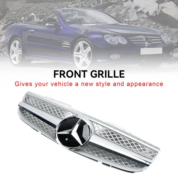 2007-2008 Mercedes R230 SL550 SL600 1 Fin Star Voorbumper Bovengrill Algemeen