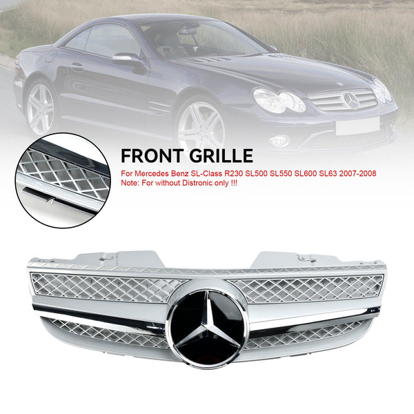 2007-2008 Mercedes R230 SL550 SL600 1 Fin Star Parachoques delantero Parrilla superior Genérico