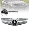 2009-2012 Mercedes Benz R230 SL550 SL600 Diamond främre stötfångare övre grill Generic