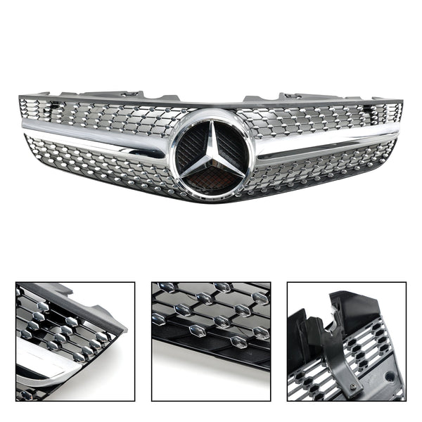 2009-2012 Benz R230 SL550 SL600 Diamond Front Bumper Upper Grill