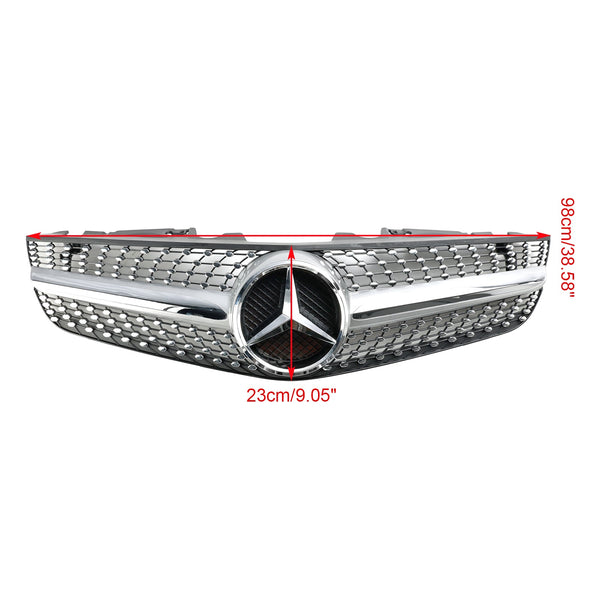 2009-2012 Mercedes Benz R230 SL550 SL600 Diamant Pare-chocs avant Grille supérieure générique