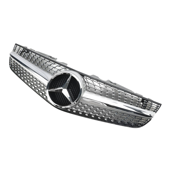 2009-2012 Benz R230 SL550 SL600 Diamond främre stötfångare övre grill Generic