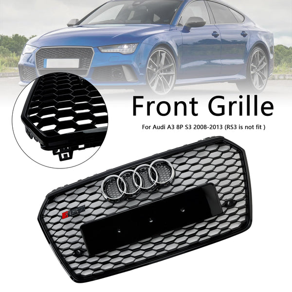 2016-2018 Audi A7 C7 S7 Facelift RS7-stijl Honingraat voorbumpergrille Grill Zwart Generiek