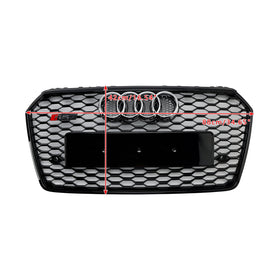 2016-2018 Audi A7 C7 S7 Facelift RS7-stijl Honingraat voorbumpergrille Grill Zwart Generiek