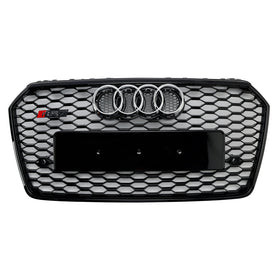 2016-2018 Audi A7 C7 S7 Facelift RS7 Style Honeycomb Front Bumper Grille Grill Black Generic