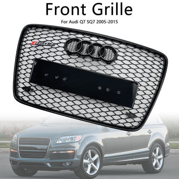 2005-2015 Audi Q7 SQ7 Glanzend zwarte voorbumper Radiatorventilatie Mesh Grille Grill Generiek