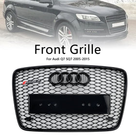 2005–2015 Audi Q7 SQ7 Gloss Black Front Bumper Cooler Vent Mesh Grille Grill Generic