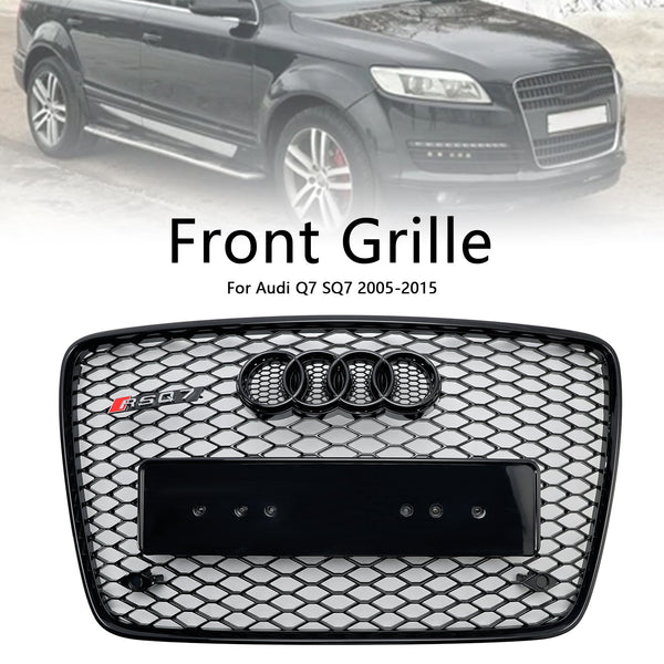 2005-2015 Audi Q7 SQ7 Gloss Black Front Bumper Radiator Vent Mesh Grille Grill