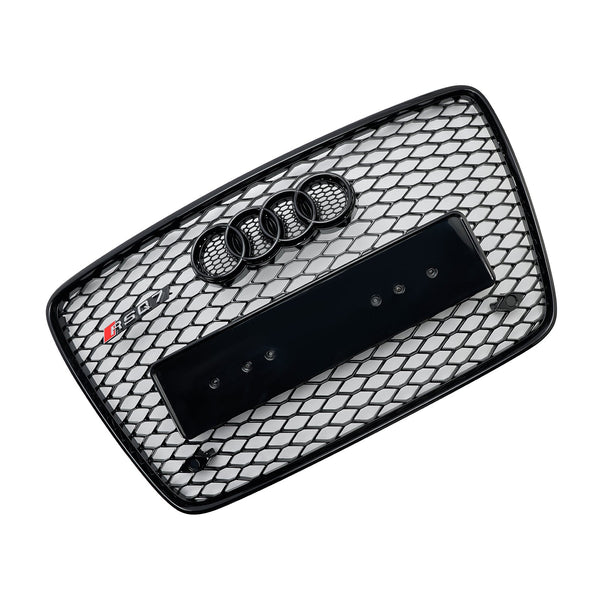 2005-2015 Audi Q7 SQ7 Glanzend zwarte voorbumper Radiatorventilatie Mesh Grille Grill Generiek