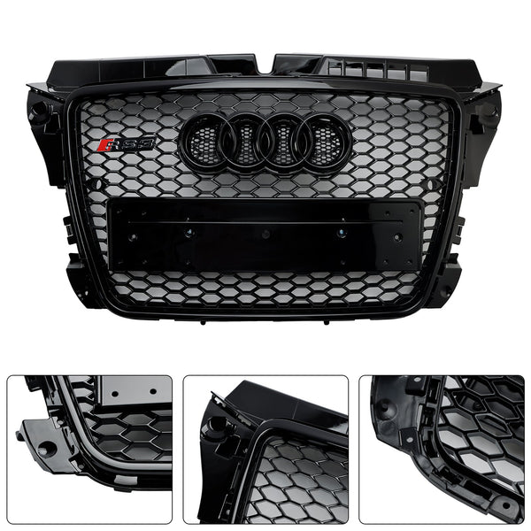 2008-2013 Audi A3 8P RS3 Style Honeycomb främre stötfångare Grill Generic