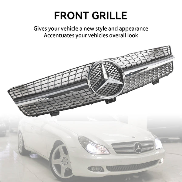 2008-2010 Mercedes Benz CLS-Class W219 C219 Diamond Front Radiator Grille Grill