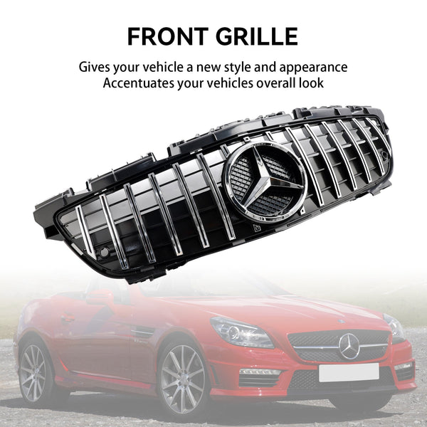 2011-2016 Mercedes Benz SLK-Klasse R172 SLK55 Chroom Radiator Grill Grille Generiek