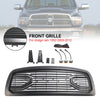 Grille de pare-chocs avant noire mate avec éclairage LED pour Dodge Ram 1500 2009-2012