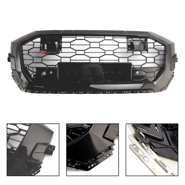 2019-2023 Audi Q8/SQ8 Gloss Black Front Honeycomb Mesh Grille RSQ8 Style Generic