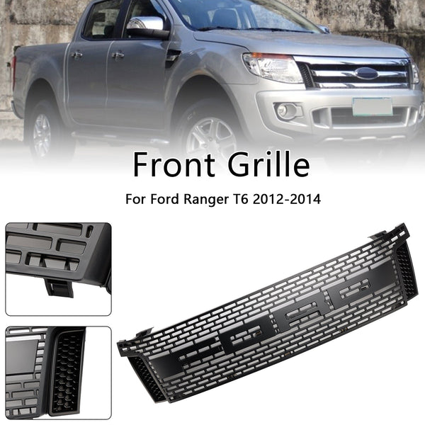 2012-2014 Ford Ranger T6 PX1 Matt Black Front Bumper Grill Grille Generic