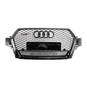 2016-2019 Audi Q7 SQ7 Gloss Black Front Bumper Radiator Vent Mesh Grille Grill