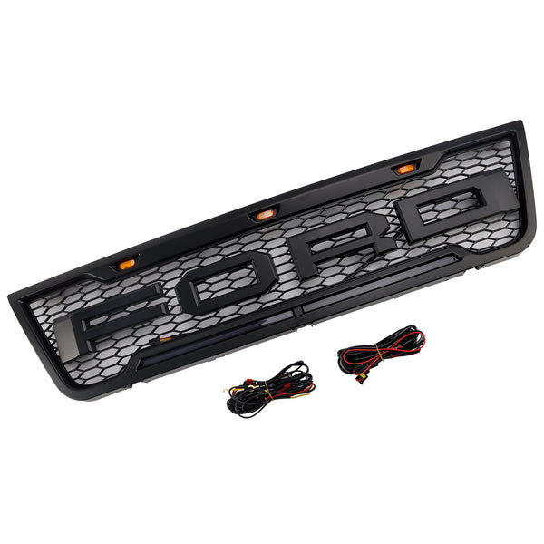 2003-2007 Ford E150 E250 E350 Černý přední nárazník Grill Grille s LED generic