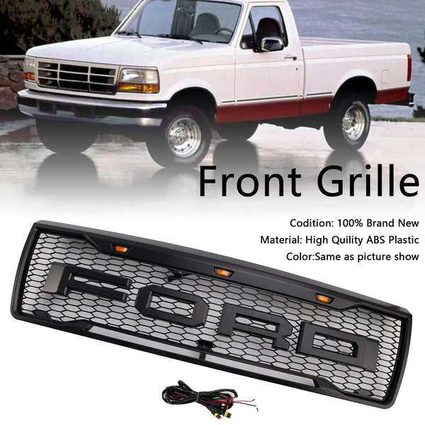 1992-1996 Ford F150 Matte Black Front Honeycomb grade