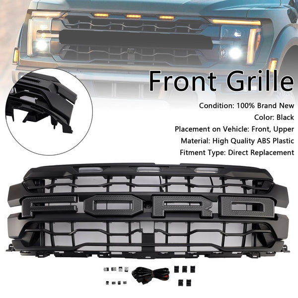 2024-on Ford F150 Raptor bare svart front støtfanger grill grill generisk