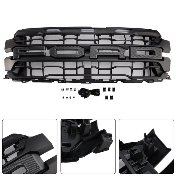 2024-on Ford F150 Raptor bare svart front støtfanger grill grill generisk
