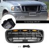 2004-11 Ford Ranger Matt Black Front Bumper Grill Grille s LED Light Generic