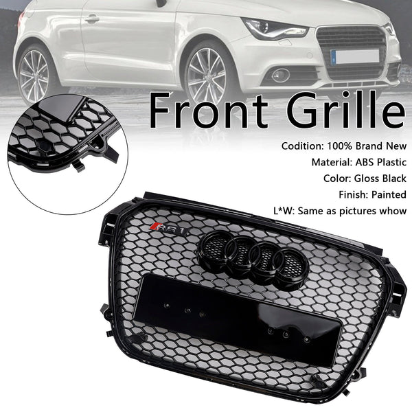 2010-2014 Audi A1 S1 Gloss Black Front Front Leatcomb Bumper Grill Grille Generic