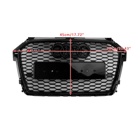 2016-2019 Audi A1 S1 8X Facelift RS Style Honeycomb Bumper Grille Black Generic