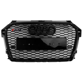 2016-2019 Audi A1 S1 8X Facelift RS Style Honeycomb Bumper Grille Black Generic