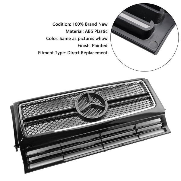 Mercedes Benz třídy G, let 1990-2018 W463 Chromovaná černá mřížka předního nárazníku, generická