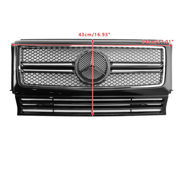 Mercedes Benz třídy G, let 1990-2018 W463 Chromovaná černá mřížka předního nárazníku, generická