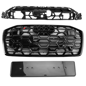 2019-2023 Audi A6 C8 S6 Black Front Bumper Grille Grill 4K0853651T