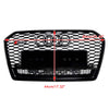 2016-2018 Audi A6 C7 C7PA Facelift Black RS6 Style Honeycomb Mesh Front Grill Grille Generic