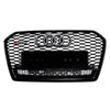 2016-2018 Audi A6 C7 C7PA Ansiktslyft Svart RS6 Style Honeycomb Mesh Front Grill Grill Generic