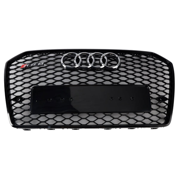 2016-2018 Audi A6 S6 C7 RS6 estilo Front Honeycomb Mesh Grille Grill Black Generic