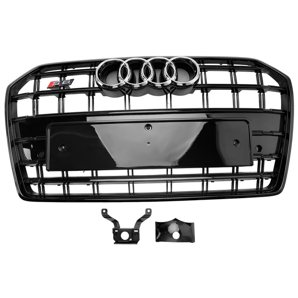 2016-2018 Audi A6 S6 C7 S6 Style främre stötfångare Grill Svart Generisk