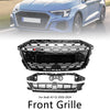 2020-2024 Audi A3 S3 RS3 Style Honeycomb Front Grille Grill Gloss Black
