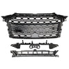 2020-2024 Audi A3 S3 RS3 Style Honeycomb Front Grille Grill Gloss Black