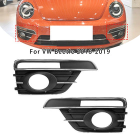 2016-2019 VW Beetle Pair Front Bumper Fog Light Grill Cover Bezel 5C5854661K 5C5854662J Generic