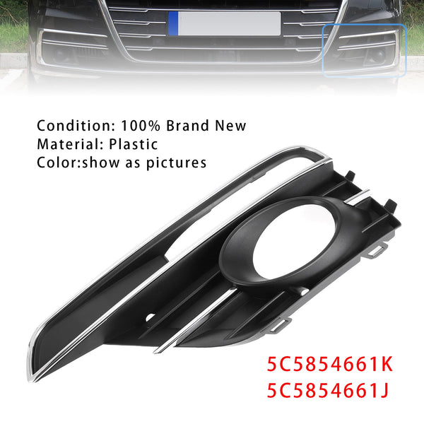 2016-2019 VW Beetle Pair Front Bumper Fog Light Grill Cover Bezel 5C5854661K 5C5854662J Generic