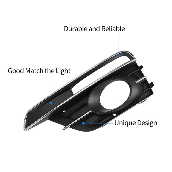 2016-2019 VW Beetle Pair Front Bumper Fog Light Grill Cover Bezel 5C5854661K 5C5854662J Generic