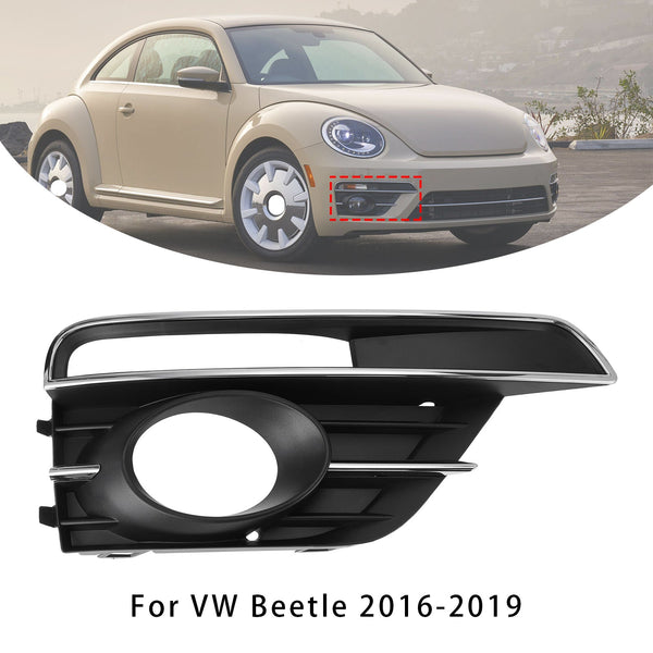 2016-2019 VW Beetle Pair Front Bumper Fog Light Grill Cover Bezel 5C5854661K 5C5854662J Generic