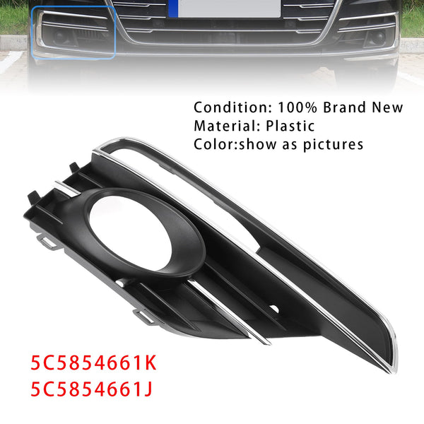 2016-2019 VW Beetle Pair Front Bumper Fog Light Grill Cover Bezel 5C5854661K 5C5854662J Generic