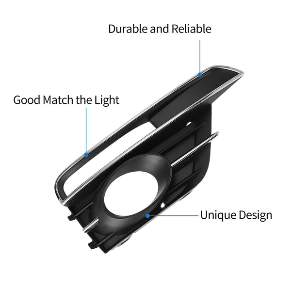 2016-2019 VW Beetle Pair Front Bumper Fog Light Grill Cover Bezel 5C5854661K 5C5854662J Generic
